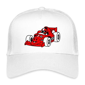 Racing Car Child - Kids’ Trucker Cap - white - Front