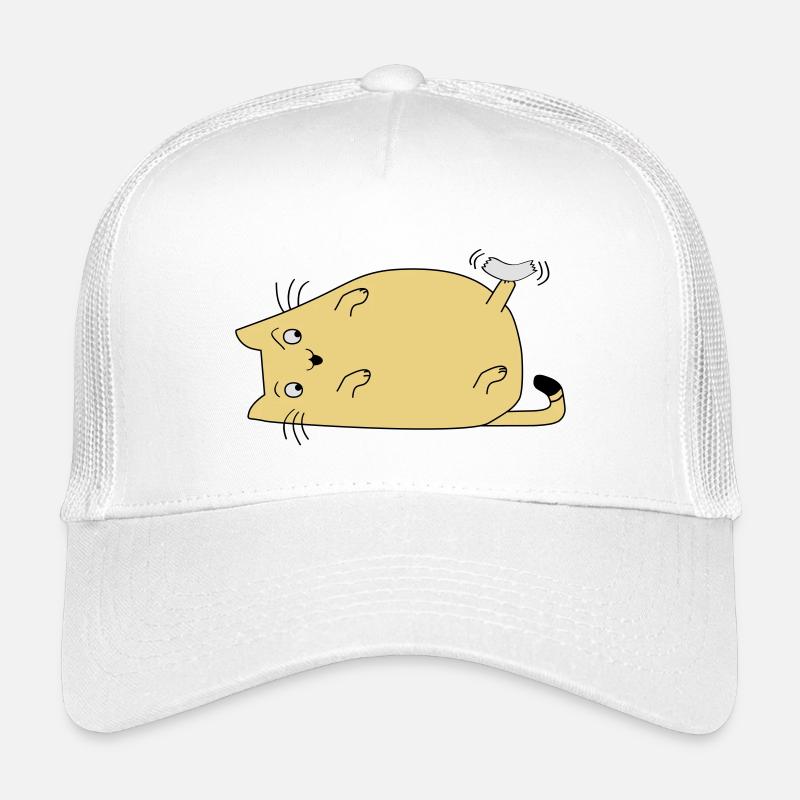 Cat with tape - Kids’ Trucker Cap - white
