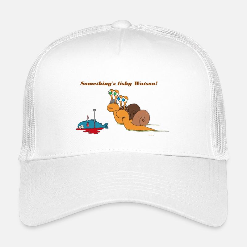 Sherlock Holmes Schnecke - Kinder Trucker-Cap - Weiß