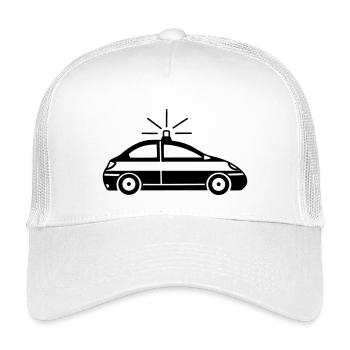 Police car - Kids’ Trucker Cap - white - Front