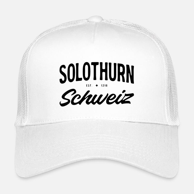 Solothurn Schweiz Vintage Schrift - Kinder Trucker-Cap - Weiß