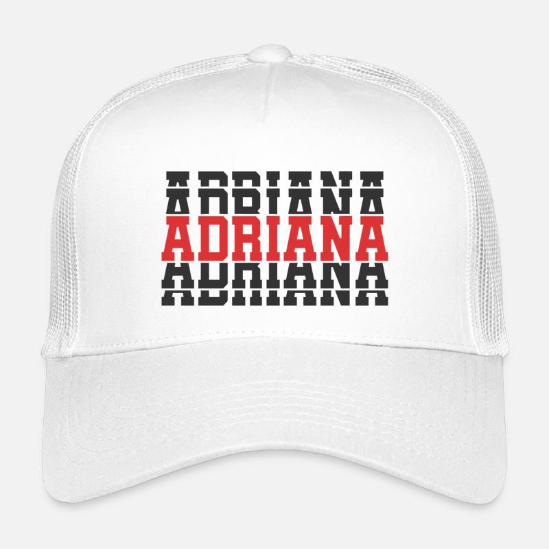 Adriana T-Shirt T-Shirt Geschenkidee gestapelter Text Kinder Trucker-Cap
