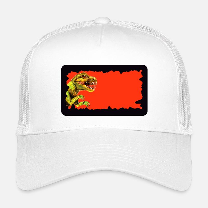 T-Rex Dinosaurier | personalisierbar  - Kinder Trucker-Cap - Weiß