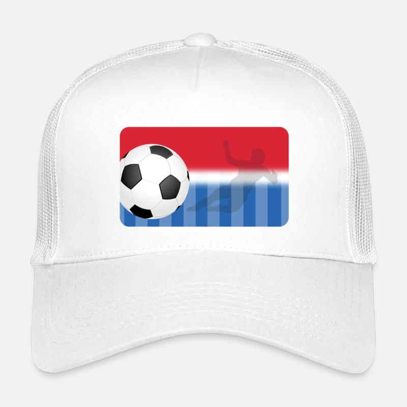 Soccer Ball - Red Blue | personalizable Kids’ Trucker Cap
