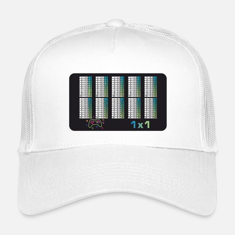 Spielecontroller - Kleines 1x1 - Mathematik - Kinder Trucker-Cap - Weiß