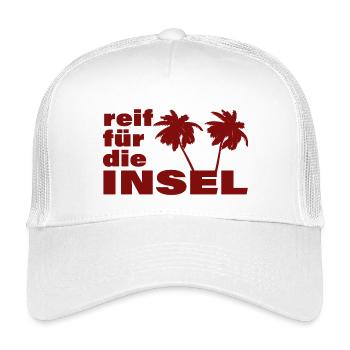 REIF FÜR DIE INSEL - Kinder Trucker-Cap - Weiß - Vorne