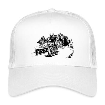 Moto Free Mountains Dolomites Symbole Logo - Casquette trucker enfant - blanc - Devant
