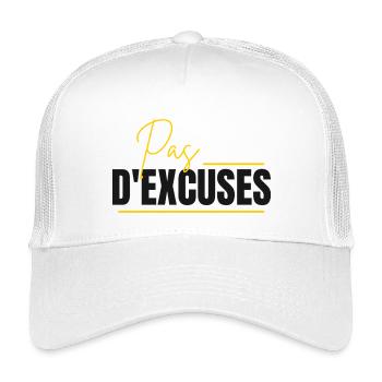 No Excuses - Kids’ Trucker Cap - white - Front