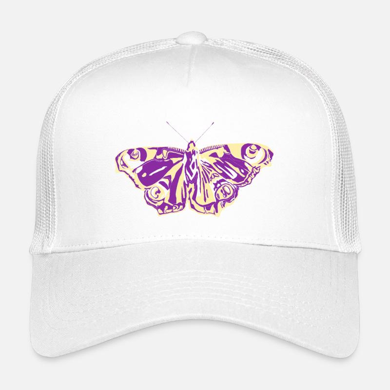 Papillon jaune violet Casquette trucker enfant
