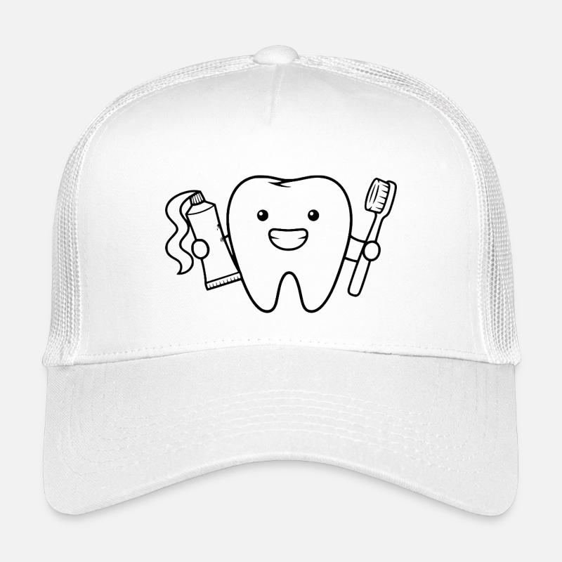 Dent mignonne avec brosse à dents Casquette trucker enfant