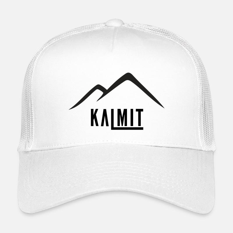 Mountain Silhouette Minimal Peak - Kids’ Trucker Cap - white