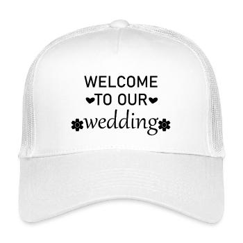 Willkommen zu unserer Hochzeit - Kinder Trucker-Cap - Weiß - Vorne