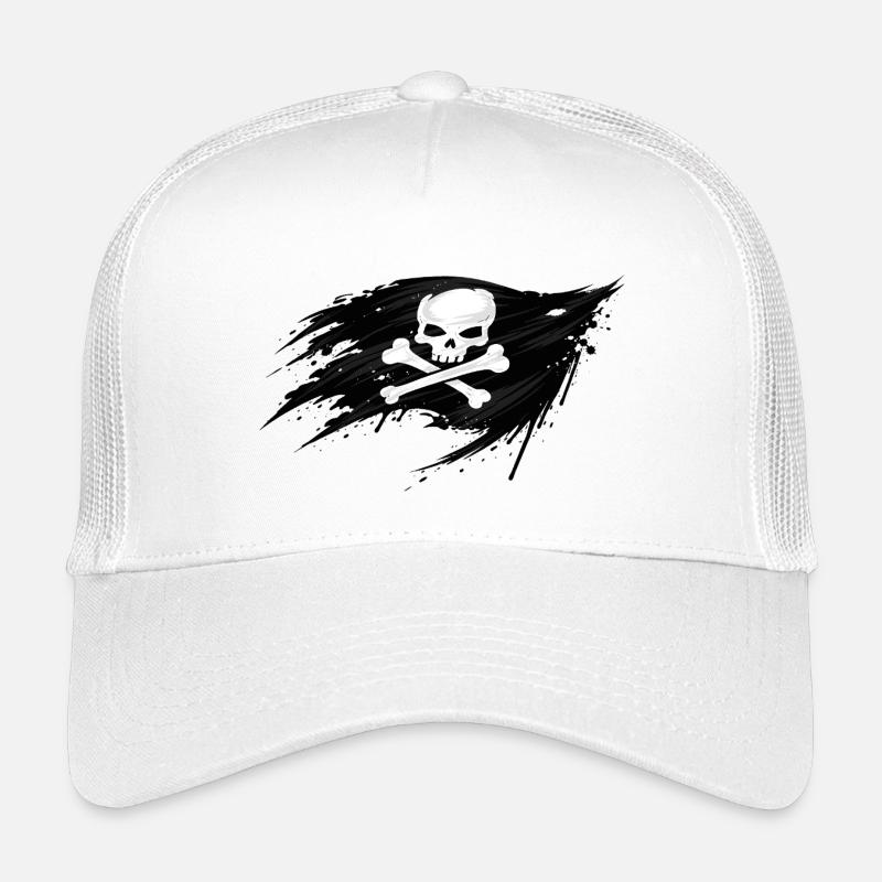 Drapeau du crâne – Symbole du pirate Casquette trucker enfant