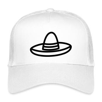 chapeau mexicain - Casquette trucker enfant - blanc - Devant