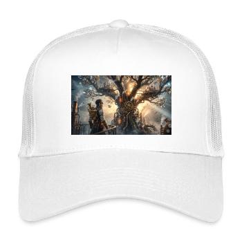 Steampunk Tree of Gears - Kids’ Trucker Cap - white - Front