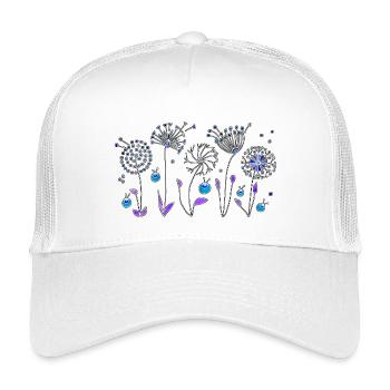 Blumen - Kinder Trucker-Cap - Weiß - Vorne