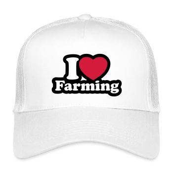 I love farming - Casquette trucker enfant - blanc - Devant