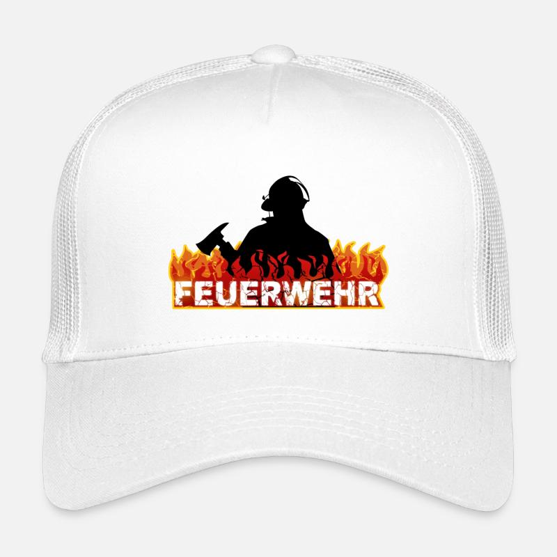 Feuerwehr - Kinder Trucker-Cap - Weiß