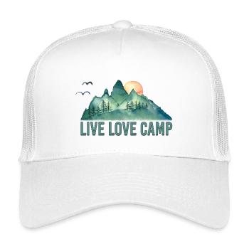 Live Liebescamp - Kinder Trucker-Cap - Weiß - Vorne