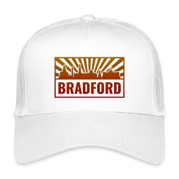 Bradford Skyline Sonnenaufgang - Kinder Trucker-Cap - Weiß - Vorne