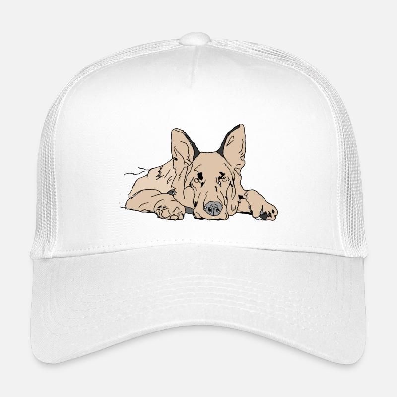 Schäferhund - Kinder Trucker-Cap - Weiß