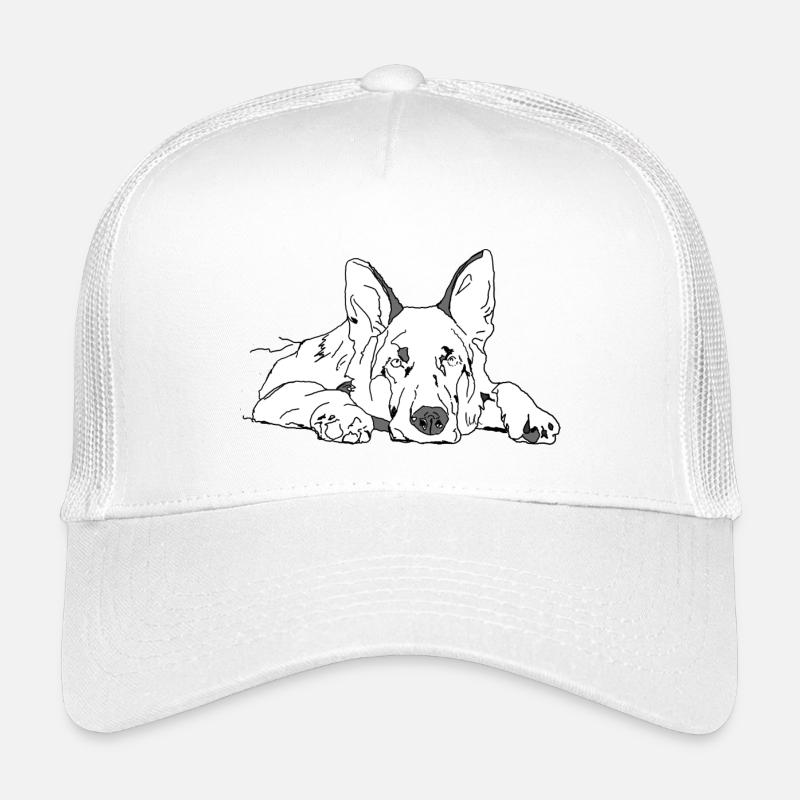 Schäferhund - Kinder Trucker-Cap - Weiß