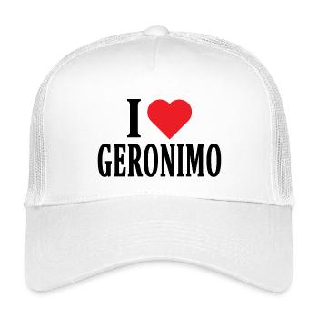nom t-shirt J’adore Geronimo t-shirt - Casquette trucker enfant - blanc - Devant