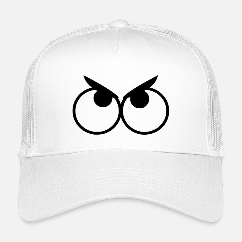 Wütend aussehende Augen mit Augenbrauen # Kinder Trucker-Cap