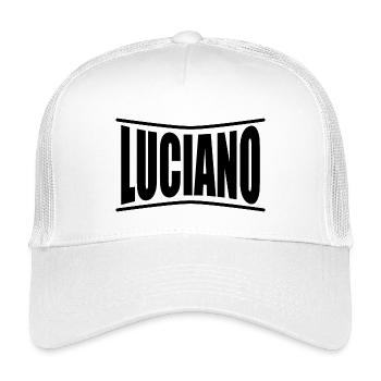 t-shirt name Luciano t-shirt gift idea - Kids’ Trucker Cap - white - Front