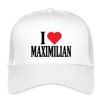 t-shirt I love Maximilian t-shirt gift idea - Kids’ Trucker Cap - white - Front