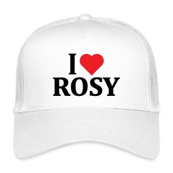 T-Shirt I love Rosy T-Shirt Geschenkidee - Kinder Trucker-Cap - Weiß - Vorne