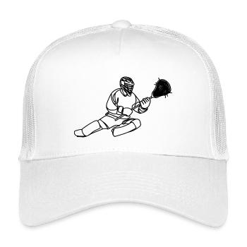 Lacrosse Goalie Graphics - Kids’ Trucker Cap - white - Front
