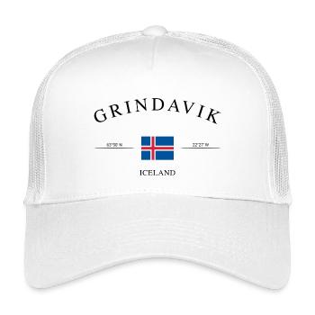 Grindavík Island – Holiday Souvenir & Gift - Kids’ Trucker Cap - white - Front