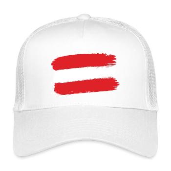Austria Flag Brushstroke Austria - Kids’ Trucker Cap - white - Front