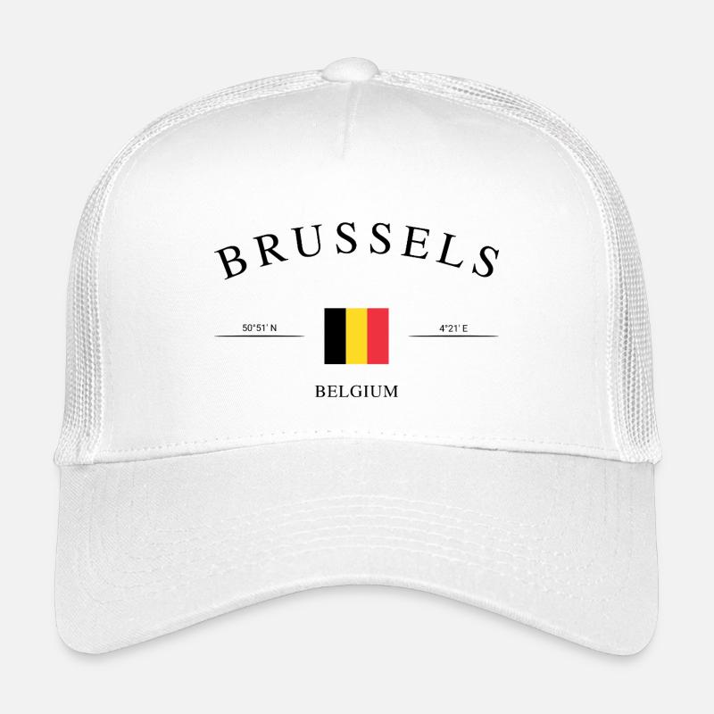 Brüssel Belgien – Urlaub Souvenir & Geschenk - Kinder Trucker-Cap - Weiß