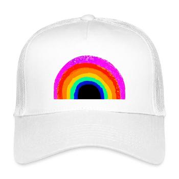 Lebendiger Regenbogenbogen - Kinder Trucker-Cap - Weiß - Vorne