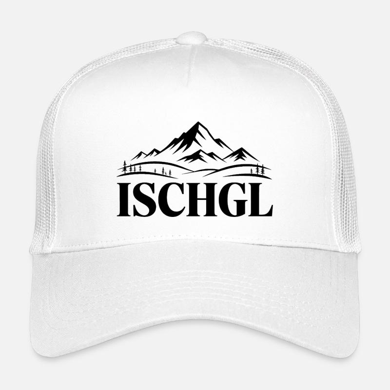 Ischgl - Souvenir Design - Kinder Trucker-Cap - Weiß