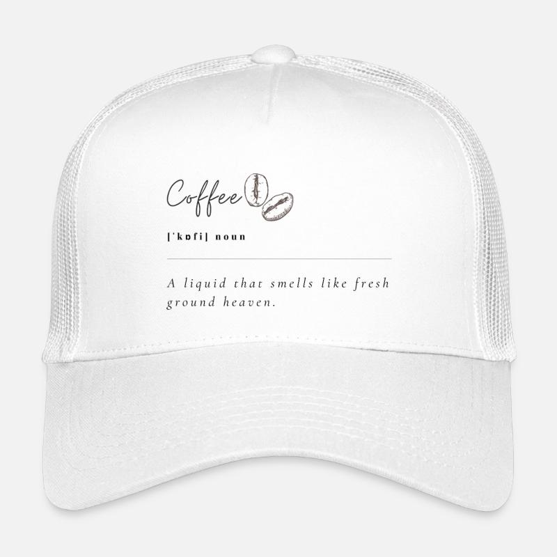 Impression minimale des grains de café Casquette trucker enfant