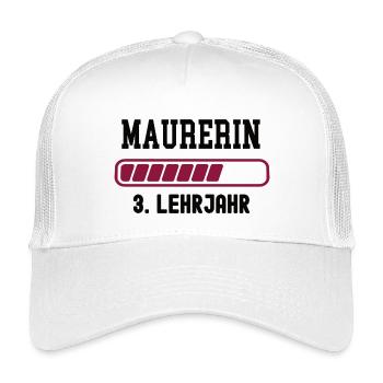 Apprenticeship as a bricklayer, 3rd year of apprenticeship, as a bricklayer apprenticeship - Kids’ Trucker Cap - white - Front