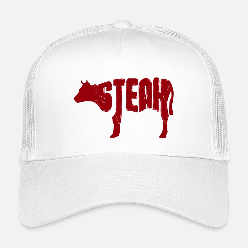 Red Steak Beef Silhouette Kids’ Trucker Cap