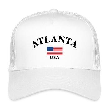 Atlanta, USA - Kinder Trucker-Cap - Weiß - Vorne