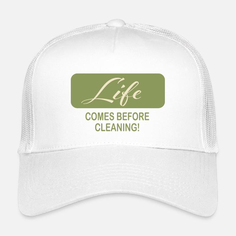 Life Before Cleaning Minimalist Quote Kids’ Trucker Cap