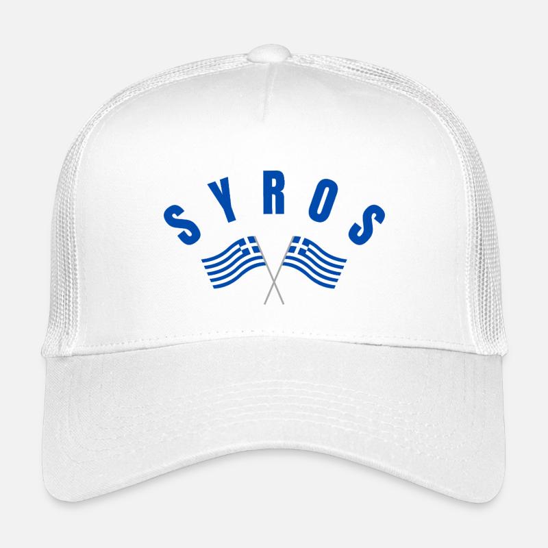 Drapeaux grecs de Syros Casquette trucker enfant