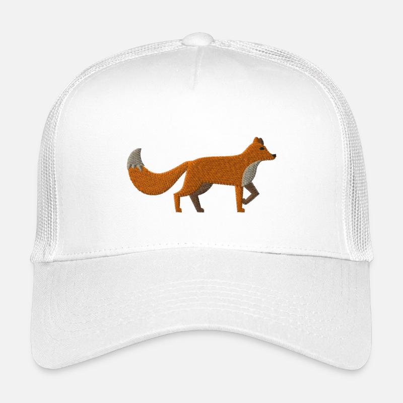 Fuchs bestickt - Kinder Trucker-Cap - Weiß