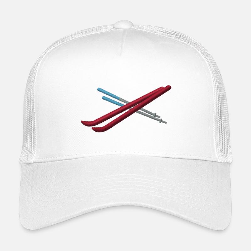 Ski bestickt - Kinder Trucker-Cap - Weiß
