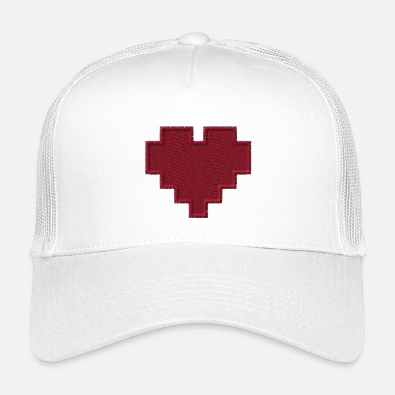Herz bestickt - Kinder Trucker-Cap - Weiß