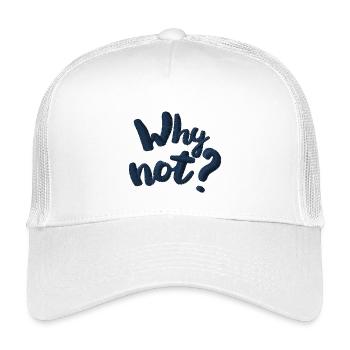 Warum nicht? bestickt - Kinder Trucker-Cap - Weiß - Vorne