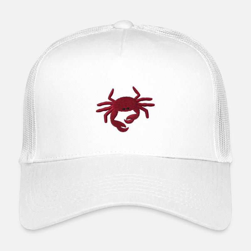 Krabbe bestickt - Kinder Trucker-Cap - Weiß