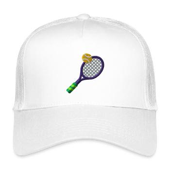 Tennis racket - Kids’ Trucker Cap - white - Front