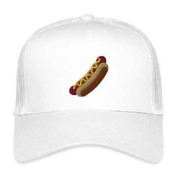 Hot Dog bestickt - Kinder Trucker-Cap - Weiß - Vorne